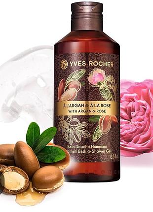 Гель для ванны и душа yves rocher tradiotions de hammam с арганией и троянда объемом 200 мл