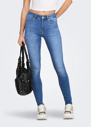 Суперэластичные 👖 джинсы only onlblush ✨ скинни со средней посадкой 💙 синие базовые skinny