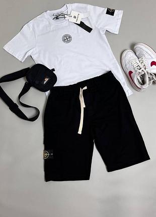 Костюм шорты и футболка stone island original