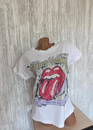 Біла футболка the rolling stones
