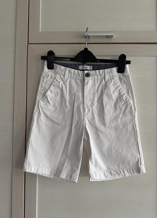 Mango kids білі котонові дитячі шорти