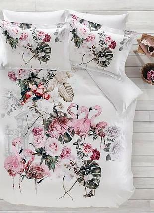 Постільна білизна tivolyo home flamingo Делюкс сатин євро