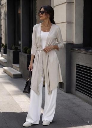 Стильний асиметричний кардиган з льону та шовку weekend max mara