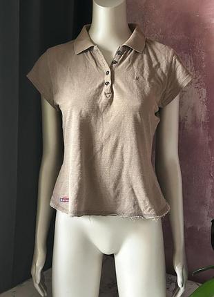 Преміум футболка поло gaastra з паєтками та вишивкою / розмір m-l (xl)