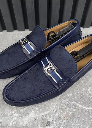Louis vuitton hockenheim monogram driving moccasin чоловічі туфлі мокасини оригінал 44.5 eur