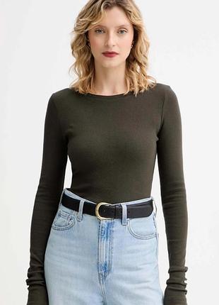 Боді жіноче zara темно-зелений колір розмір s