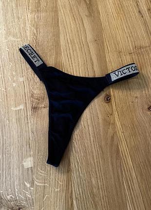 Трусики victoria secret чорного кольору xs