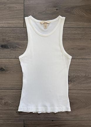 Стильная майка топ с шелком h&m premium