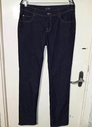 Armani jeans оригінал класичні жіночі прямі сині джинси на високу w33 l33 190/b