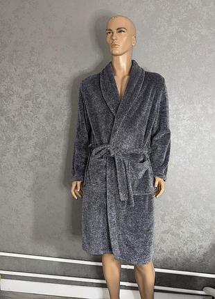 Плюшевий халат теплий халат marks&spencer, s-m