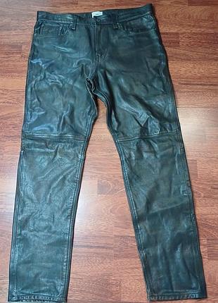 Чоловічі шкіряні джинси від h&m (34) капсульна колекція