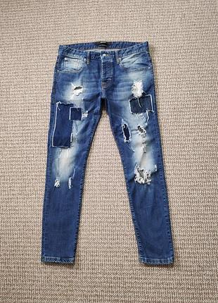 Takeshy kurosawa distressed джинсы made in italy оригинал (w34)