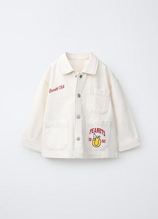 Сорочка-куртка snoopy peanuts™ із саржі zara 4808 (4441/865/712)