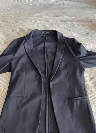 Піджак синій zara з довгим рукавом m