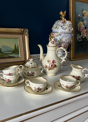 Вінтажний кавовий сервіз k.p.m. (københavns porcellains maleri)