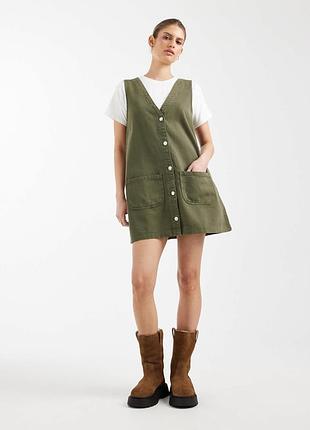 Miss selfridge джинсовий міні сарафан комбінезон комбенізон сукня плаття