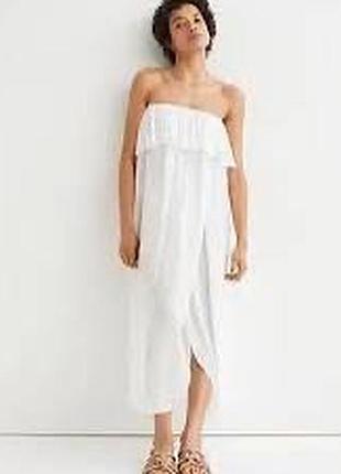 Пляжное платье -топ h&m стильное легкое белое