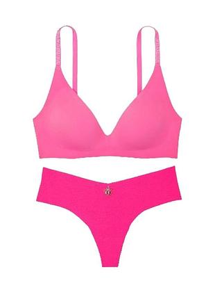 Комплект бесшовный бра и трусики оригинал виктория сикрет victoria secret