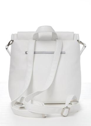 Шикарный необычный белый женский супер удобный  рюкзак на кожен день6 фото
