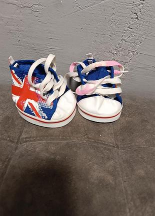 Build-a-bear высокие кеды с принтом британского флага (union jack high-tops) для мягких игрушек.