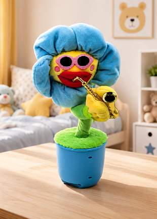 Інтерактивна іграшка танцюючий квітка dancing flower з bluetooth, fm-радіо