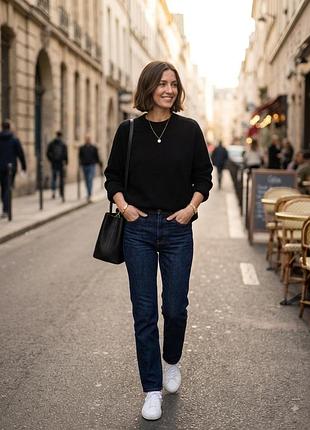 Чорний оверсайз светр із ніжної вовни zara knit