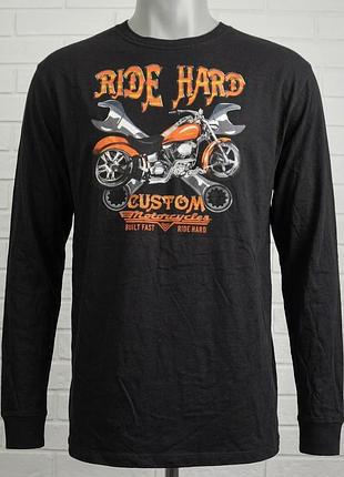 Мото джерсі, лонгслів ride hard custom motorcycles (l)