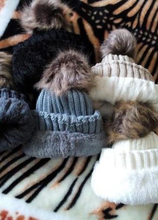 Шапка зимня утеплена мехом