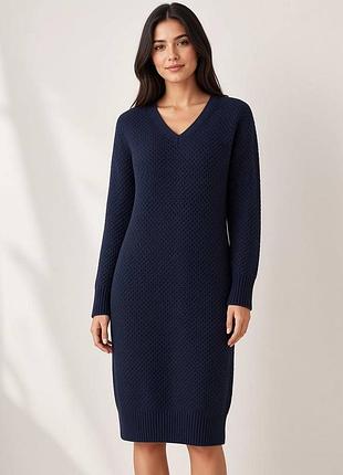 Структурное миди платье с примесью шерсти uniqlo