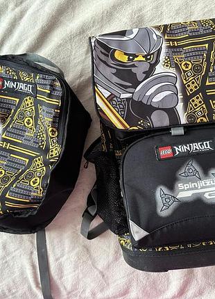 Школьный рюкзак lego ninjago с дополнительной сумкой для одежды и обуви