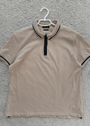 Базова бавовняна футболка поло від massimo dutti
