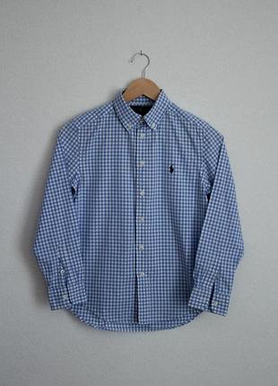 Детская/подростковая рубашка ralph lauren в клетку вши / брендовая рубашка ральф лорен