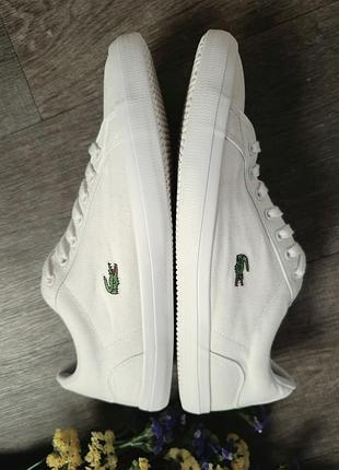 Оригинальные белые кеды lacoste размер 44.5