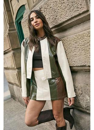 Шкіряна куртка nasty gal з еко шкіри 34р/xs