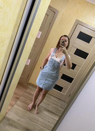Джинсовий сарафан zara, розмір m