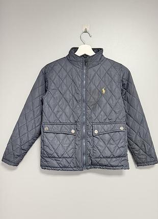 Куртка polo ralph lauren з вишивкою  ромбоподібний візерунок дитячі куртки темно-синя