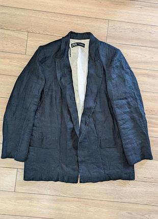 Льняний блейзер жакет 100% льон zara