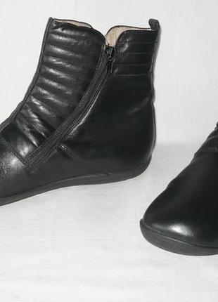 Joe nimble кожаные анатомические ботинки 2 молнии широкий носок подошва vibram