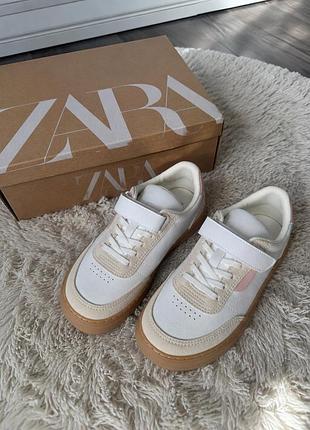 Кросівки кеди білі для дівчинки zara