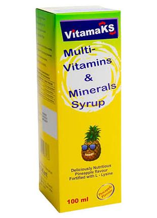 Сироп vitamaks multivitamin avenc minéraux (100ml) витаминный комплекс для детей и взрослых