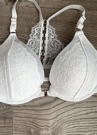 Hunkemoller noir collection білий нарядний бюстгальтер 75е 80в 75с