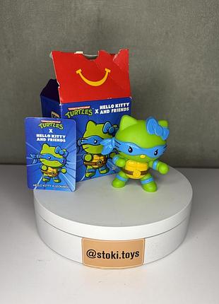 Фігурка hello kitty x leonardo mcdonald’s 2025 черепашки ніндзя