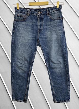 Чоловічі блакитні джинси zara w34 50 52 оригінал зара базові якісні джинси прямого крою прямі на ґудзиках 52