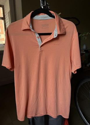 Patagonia cactusflats short sleeve polo shirt peach