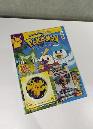 Офіційний дитячий журнал pokémon das offizielle magazin (№ 4/2024, panini) німецькою мовою з подарунками