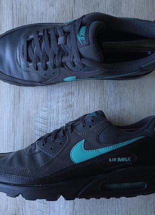Кроссовки nike air max 90 black tiffany aurora green