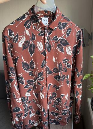 Рубашка мужская zara 50/xl