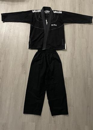 Чорне кімоно для бжж / джиу-джитсу valor fightwear roll deep гі bjj a1