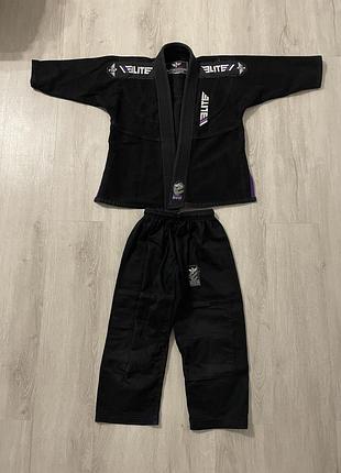 Чорне кімоно для бжж / джиу-джитсу elite sports ultra-light гі bjj 5-7 років