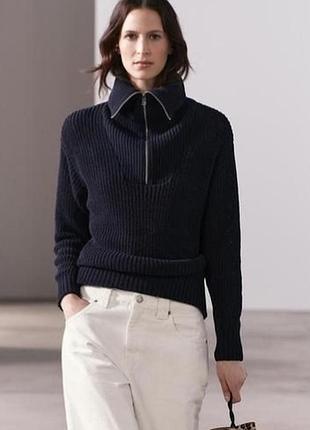 В'язанний светр на змійці zara кофта джемпер